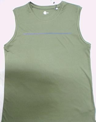 Chine Doux 100% sans manche de gilet du réservoir des hommes de dessus de réservoir d'hommes verts d'armée de polyester de poids léger à vendre