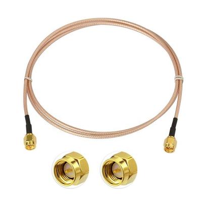 China RG316 Coaxial RF SMA to SMA Connector Assembly Antenna Extender Jumper Extension Cable for Wifi FPV TV for sale