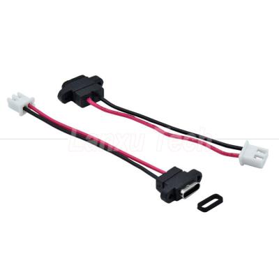 China Waterproof USB Type C Female Socket to 2 Pin 4 Pin PH 2.0 XH 2.54 SH1.0 VH ZH MX Connector Cable for sale