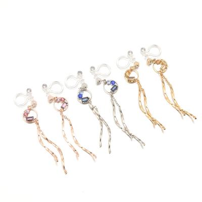 China Personalized fashion elegant fashion design and exquisite Korean version long metal spiral earring for sale
