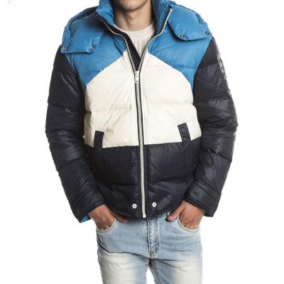 China Viable New Men's Jackets Coats Style Stripper Jacket Zipper Duck Jackets Splicing Down Hooded Coat For Men for sale