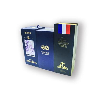China Handmade Custom Cardboard Wine Glass Hot Stamping Paper Box for sale
