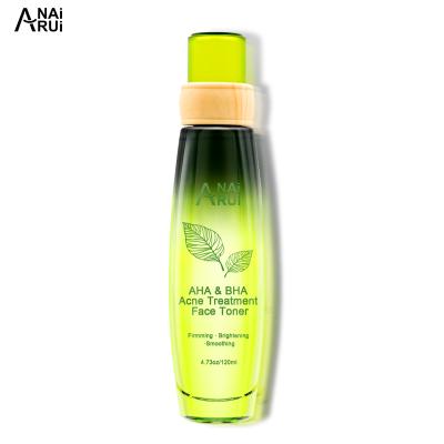 China Best Selling Toner Private Label AHA & BHA Acne Treatment Face Toner Cleansing Brightening Smoothing Face Skin Toner for sale