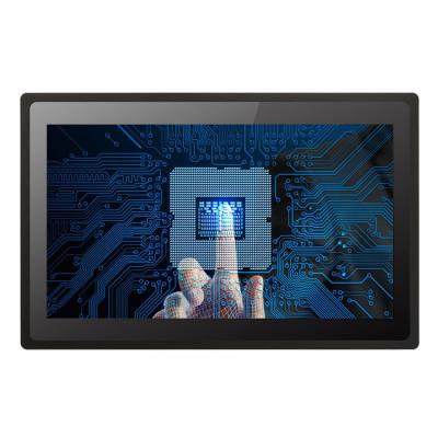 China Fanless Structure Industrial PC with I3 CPU and 64G SSD 18.5 Inch True Flat Wall Mount for sale