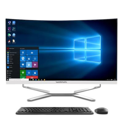 China 23.8 27 32 Inch Hot Sell High Quality Core I3 I5 I7 Curved Screen Gaming Computer Desktop All in One PC Computer voor gamen Te koop