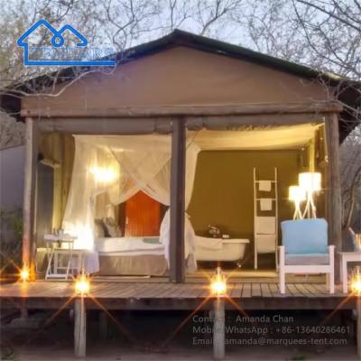 China Fabrica Tamaño personalizado Gran casa de glamping tienda de campaña Safari tienda de campaña al aire libre en venta