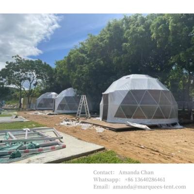 China Hotel al aire libre económico personalizado Casa de domo de lujo Glamping Redonda tienda de domos para la feria comercial en venta