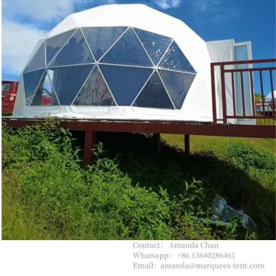 China Fuera impermeable al agua Hotel de lujo Dome Glamping tienda de campaña Resort Tensile con membrana de PVDF en venta