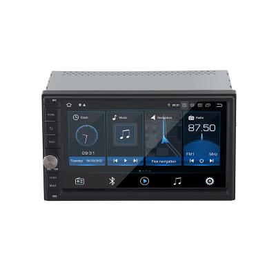 China PTENGD Universal GPS Multimedia Android System Car Radio Din 2 7 Inch Touch Screen Car Stereo Player With Turn Button Car DVD Player for sale