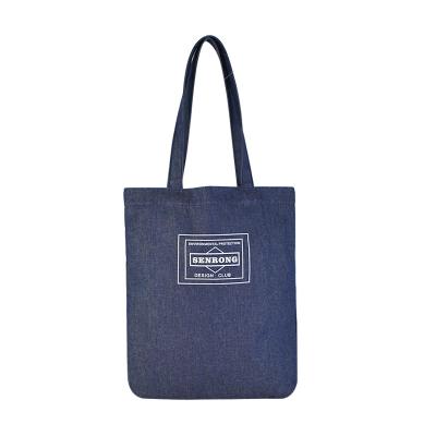 China New Fashion Style Custom Printed Logo Blank Double Pocket Canvas Cotton Shopping Bag Tote Bags With Pocket for sale