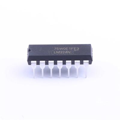 China Standard New Original (In Stock) electronic spare parts Microprocessor Electrical Components LM324N Operational amplifier chip DIP-14 for sale