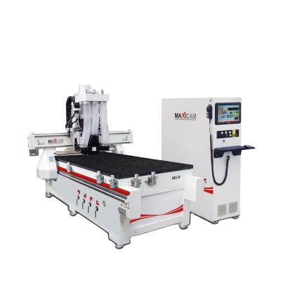 China Construction works Jinan Maxicam Kitchen Cabinet Door Making Line Nesting ATC CNC Router With Automatic Loading And Unloading Table for sale