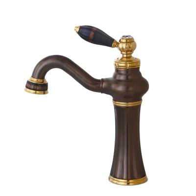 China Hot Selling Antique Multi Color Metered Faucets With Diamond Brass Basin Faucet for sale