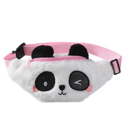 China Stylish Kids Bum Bag Cute Fanny Pack Chest Bag Panda Plush Girls Waist Bag Waist Bag for Kids for sale