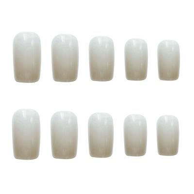 China Easy Apply Best Price Medium Long Square False Nail Stick On Medium Nails Press On Nails for sale