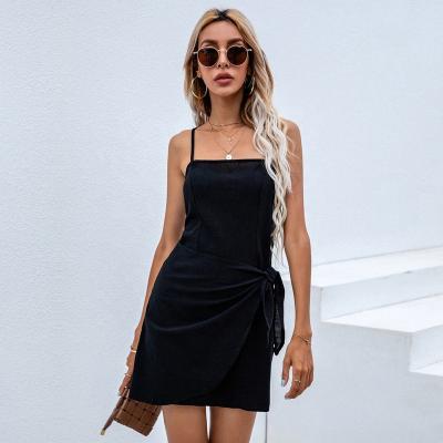 China Sexy Mini Dress Black Slip Strap Sexy Camisoles YSQ-SY200613DR03 Dresses For Women for sale
