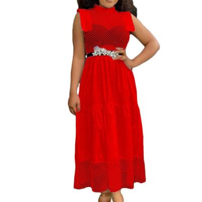 China ATE-D192 summer breathable temperament swapping cotton high-waist sexy hollow mesh stitching solid color foreign trade large size European for sale