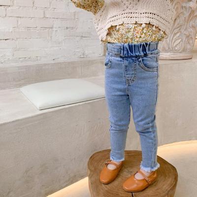 China Anti-pilling Children Clothing 2021 Autumn Kids Clothes Girls Trousers Korean Fashion Skinny Jeans Pencil Baby Pants for sale