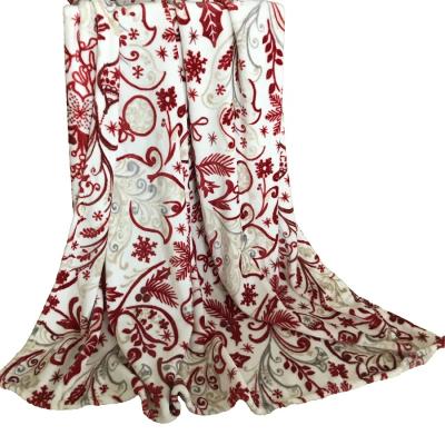 China Disposable Wholesale Cheap Printed Flower Flannel Fleece Blanket 100%Polyester Coral European Design for sale