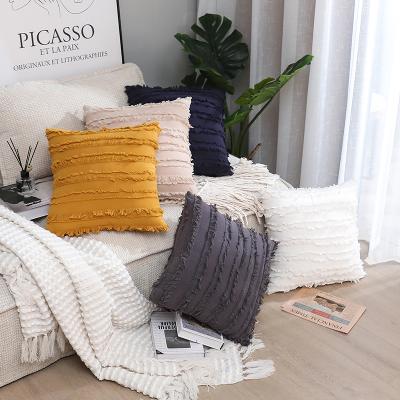 China Wholesale Custom Solid PASSIONATE Tassel Chair Seat Sofa Home Decor Throw Pillow Cushion Cover for sale