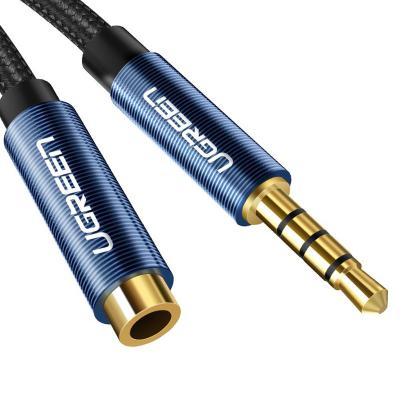 China UGREEN Car Jack 3.5mm Audio Extension Cable For Huawei P20 lite Stereo 3.5mm Jack Aux Cable For PC Plus Earphone Xiaomi Redmi 5 for sale