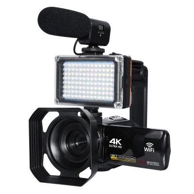 China Support External Microphone 4K Video Camera Camcorder 56MP UHD WiFi IR Night Vision Vlogging Camera for YouTube Touch Screen Camera Recorder for sale
