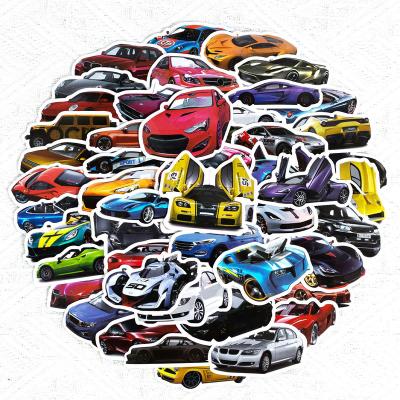 China 50Pcs Decorative Sticker Supercar Racing Sticker Brands Personality Fashion Diary Decorative Stickers For IPad Notebook for sale