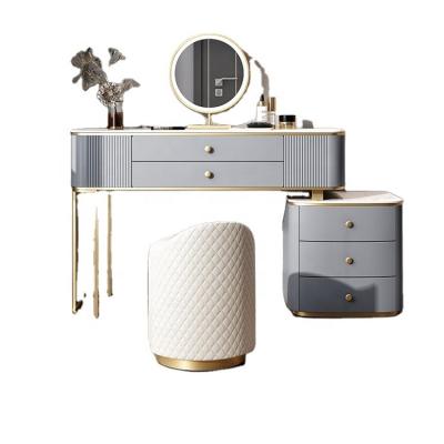 China (Size)Adjustable Good Designs Selling Well New Fashion Popular Apartment Bedroom Furniture Cosmetic Combination Furniture Table Chair for sale