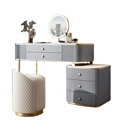 China Most Popular Luxury Metal Adjustable Women's Furniture Belles Furniture Table Combination (Size) Bedroom Dressing Table for sale