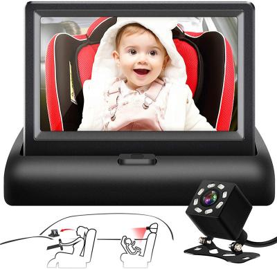 China Car 4.3 inch Baby 2022 Infant Safety Car Back Seat Camera Monitor HD Rear View Reversing LCD Display Night Vision Backup Rearview for sale