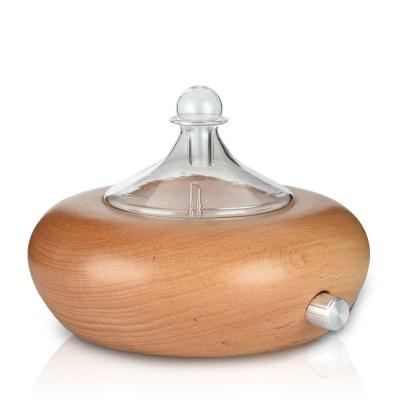 China 150ml Household Essential Oil Diffuser Glass Waterless Wood For Home Office Nebulizer Aromatherapy Diffuser for sale