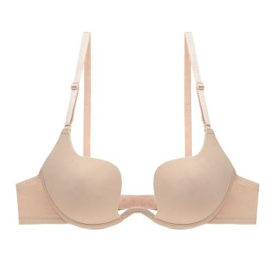 China Sexy Backless Bra Invisible Breathable Dress Neckline Slinging Hot Selling Women's U Underwear For Women for sale