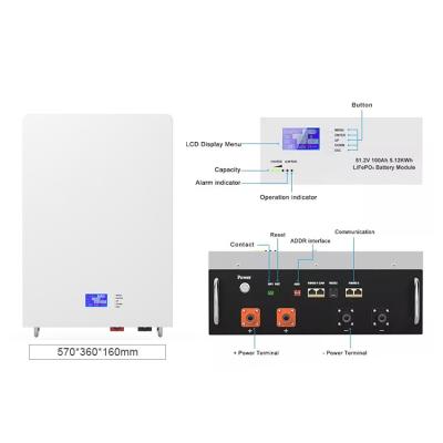 China Home Appliances battery power wall 200 ah Lithium Battery Power wall lithium ion batteries for solar power for sale