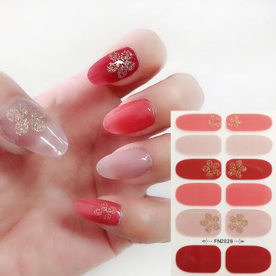 China New Arrival Full Cover 100% Nail Polish Easy Non-Toxic Nail Wraps Stickers for sale