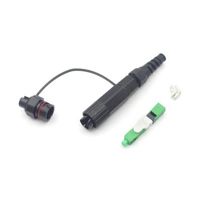 China Huawei Compatible Mini SC Waterproof connector SC For FTTH drop cable And Round Cable for sale