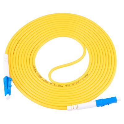 China G657A2 LC tot LC Simplex glasvezel patch kabel met 2,0 mm gele PVC jas Te koop
