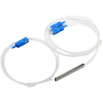 China 1X2 SC UPC LSZH Glasvezel PLC Splitter 0,9mm Mini Steel Tube Te koop