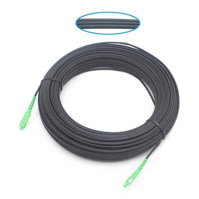 China Buiten 2*5.0mm FTTH SC APC Flat Drop Patch Cord Single Mode Met Balck Jacket Te koop