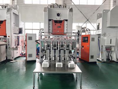 China Full Size Aluminium Container Making Machine PLC Control With 5 Caivities for sale