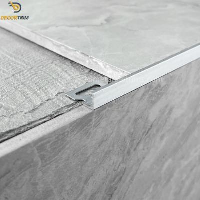 China Matt Gold Width 23mm Aluminium L Shape Trim Silver Tile Edge Trim Strip for sale