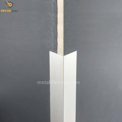 China 1mm Thickness Tile Aluminum Trim Edge Wall Corner Protector Strips Matt Silver for sale
