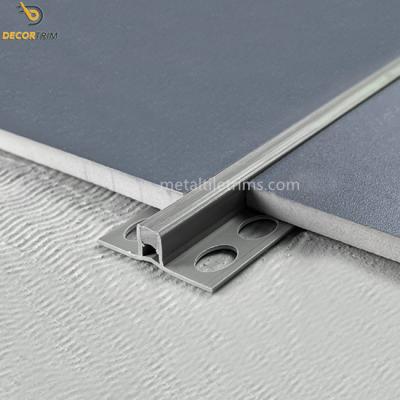China External Edge Metal Trim Expansion Joint Profile Silver Rubber OEM for sale