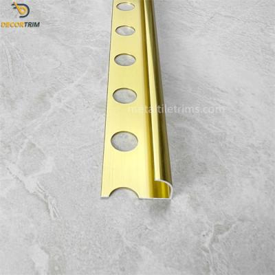 China Homebase Tile Trim ,Gold Tile Edging Aluminum Decorative Metal Corner for sale
