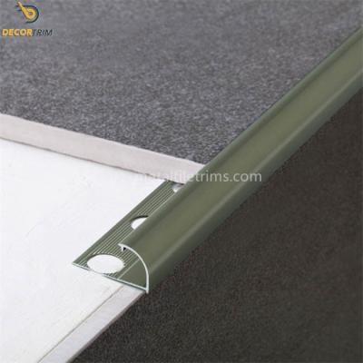 China 0.8mm Thickness Decorative Metal Trim Tile Edge Trim Inside Corner Trim Matt Titanium for sale