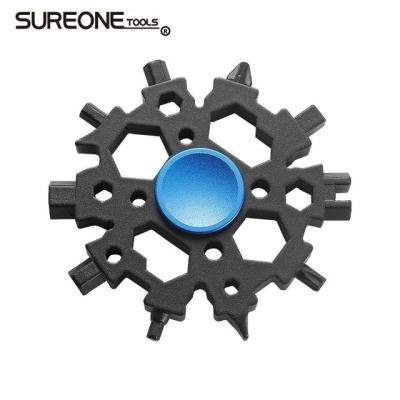 China 2Cr13 ROLLED New Designed Snowflake STEEL 22 Mixing Tool in 1 Screwdriver Gyro Wrench for sale