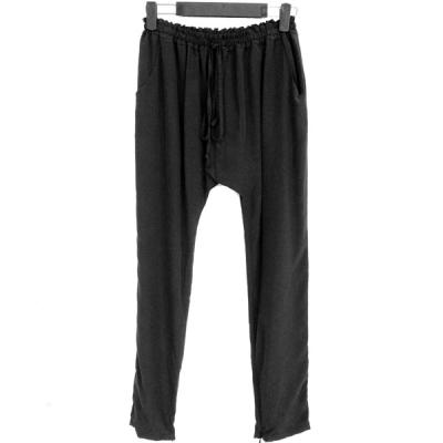 China Anti-wrinkle women's fashion long pants lady black sand wash silk trousers for sale