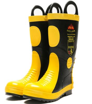 China In-stock Safety Standard GA6 Fireman Safety Boots Firefighter Boots Fire Fighting Boots Flame And Heat And Static Resistant for sale