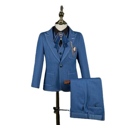 China Grand Piano Dress Boy Flower Jacket Suit Kids Child Blazer Set Casual Handsome Performance Clothing for sale