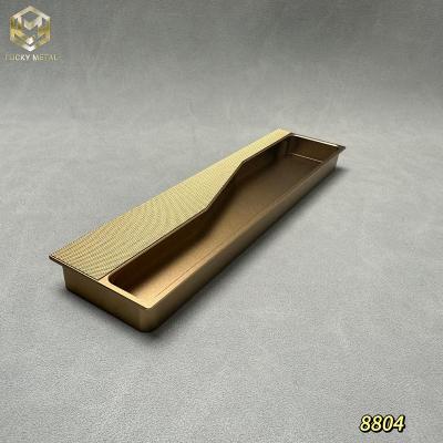 China Textured Grip 6mm Thick Aluminium Cabinet Handles For Kitchen / Office Cabinets for sale