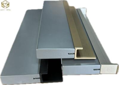 China Slim Profile 75mm Aluminium Cabinet Handles With Non-Slip Coating for sale
